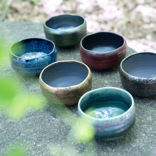 MINO WARE MATCHA BOWL ブルー朱雀