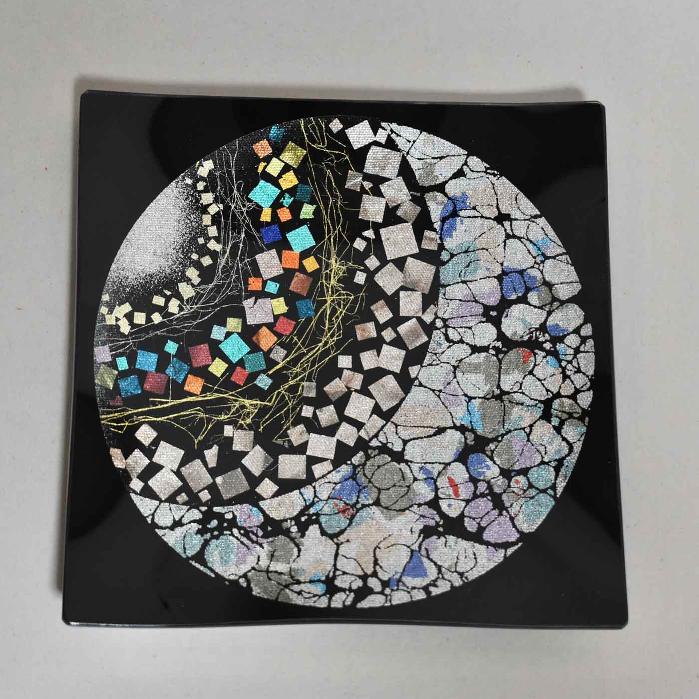 KINSAI GOLD LEAF GLASS ART GESSHOKU 15cm