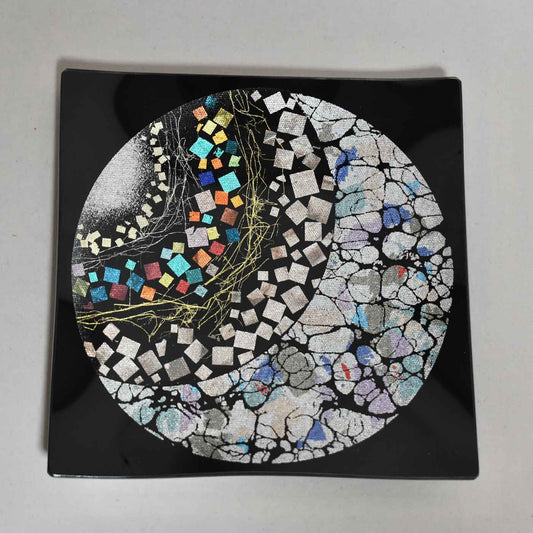 KINSAI GOLD LEAF GLASS ART GESSHOKU 15cm