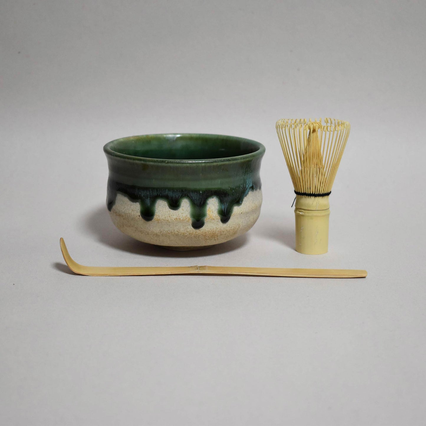 MINO KISSAKO NODATEWAN SET 翔武窯 緑釉流し