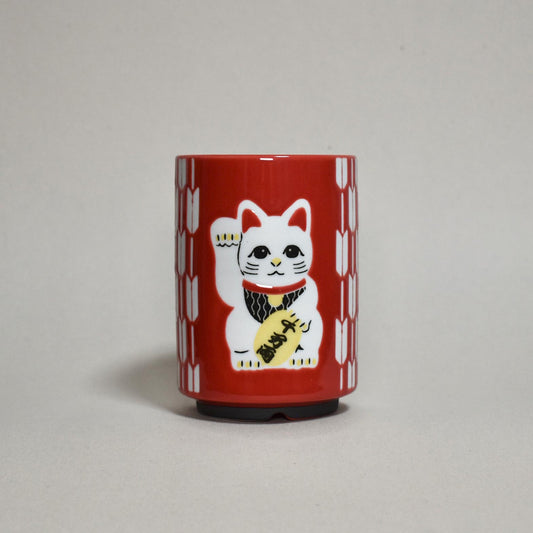 MINO WARE YUNOMI MANEKINEKO（招き猫）