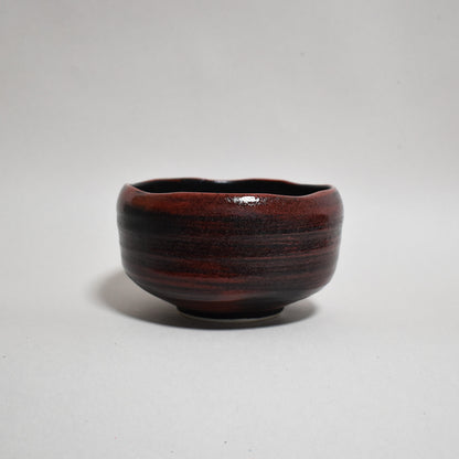 MINO WARE MATCHA BOWL 漆黒外赤刷毛巻き